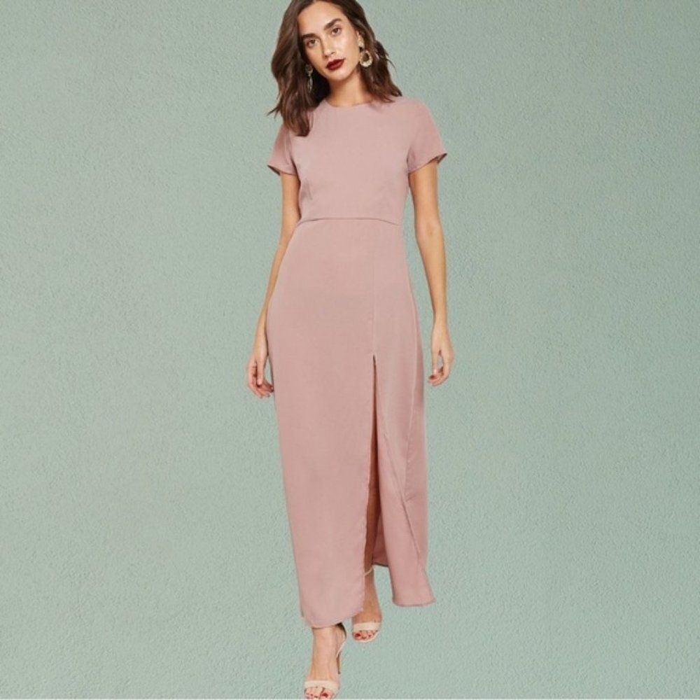 WYLDR Reunited Split Maxi Dress Mauve Medium